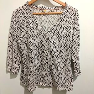 Boden Freya Cotton Jersey Polka dot top